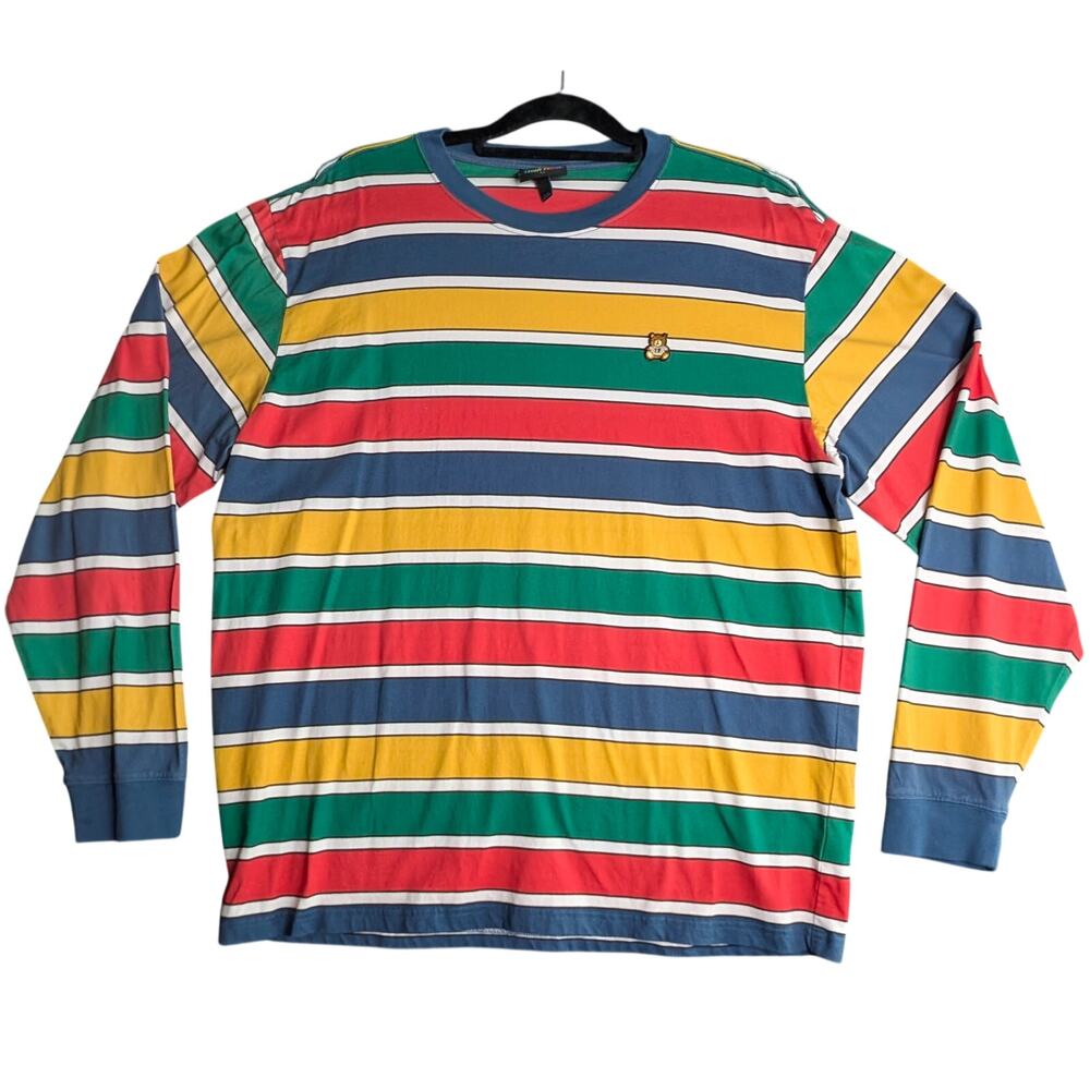 Teddy Fresh XL Striped Long Sleeve Tee Oliver Tree Color Block Primary Bear TF